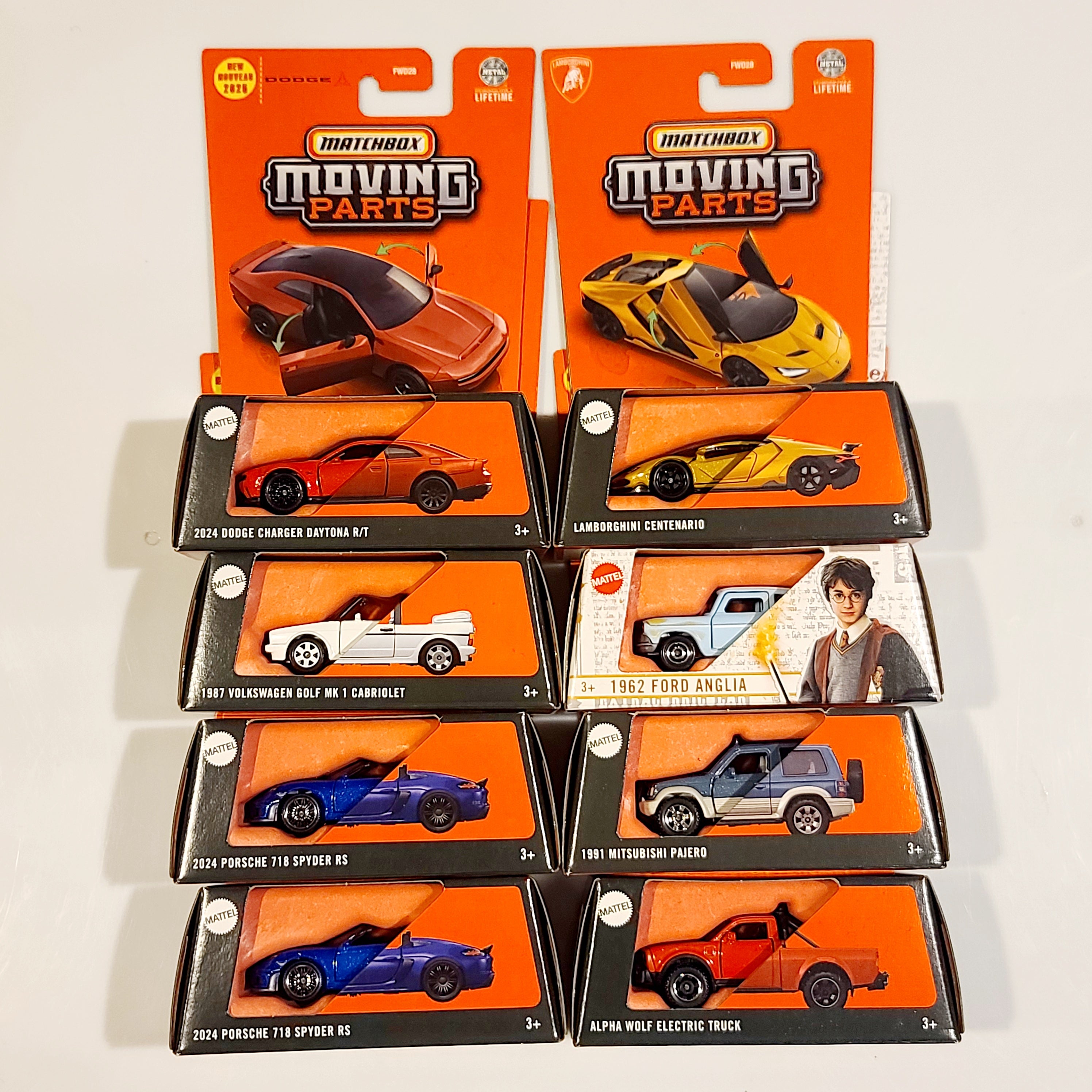Matchbox Moving Parts - Factory Sealed Case - 2025 Mix 5 E (8 Vehicles)
